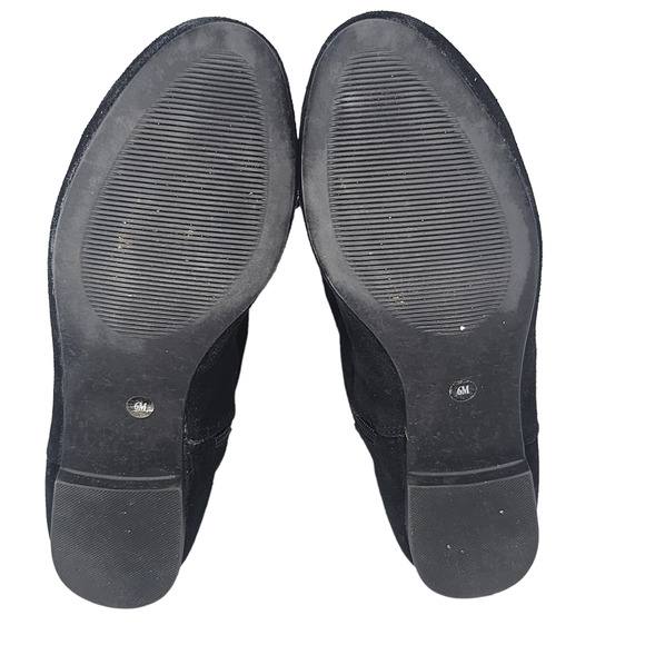 Style & Co Shoes Womens 6 Black Suede Leather Full Zipper Low Heel Tall Riding - Picture 11 of 12